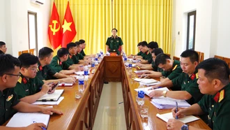 Hội đồng Phối hợp phổ biến giáo dục pháp luật Quân khu kiểm tra, khảo sát tại Bộ CHQS tỉnh Lào Cai