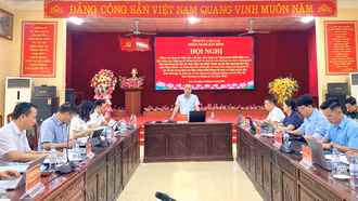 Đoàn giám sát số 03 của Tỉnh ủy làm việc với Ban Thường vụ Đảng ủy xã Cảm Nhân