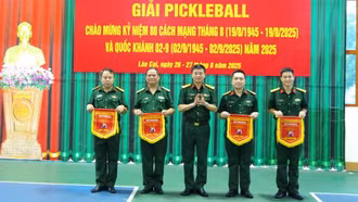 Bộ CHQS tỉnh tổ chức thành công Giải Pickleball chào mừng kỷ niệm 80 năm Cách mạng Tháng Tám và Quốc khánh 2/9