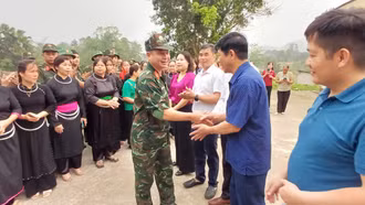 Hơn 300 cán bộ, chiến sĩ Bộ CHQS tỉnh hoàn thành việc hỗ trợ xã Thượng Bằng La khắc phục hậu quả thiên tai