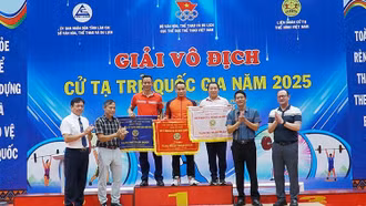 Lào Cai giành giải Nhì toàn đoàn tại Giải Vô địch Cử tạ trẻ quốc gia năm 2025.