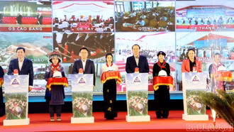 Khởi công, động thổ xây dựng Trường Phổ thông nội trú liên cấp Tiểu học và THCS Bản Lầu