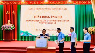 Ngành y tế tỉnh Lào Cai hỗ trợ tỉnh Thái Nguyên khắc phục hậu quả thiên tai