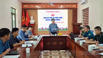 Bản Lầu chủ động ứng phó với mưa lũ