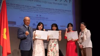 Sôi nổi cuộc tranh tài hùng biện tiếng Việt của học sinh, sinh viên Nhật Bản