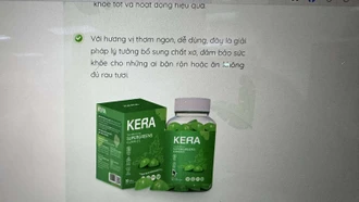 Sản phẩm kẹo rau củ Kera có một loại chất tạo ngọt không ghi trên nhãn, đã đề nghị xử lý