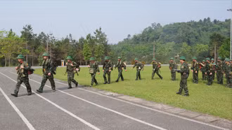 Bộ Chỉ huy Quân sự tỉnh Lào Cai luyện tập chuyển trạng thái sẵn sàng chiến đấu 