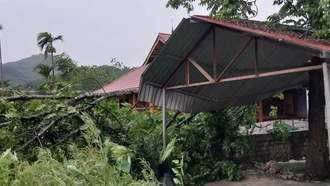 Tỉnh Lào Cai mưa, dông lốc làm 47 nhà bị tốc mái, sập đổ, ước thiệt hại 500 triệu đồng 