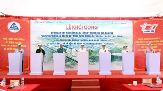 Khởi công dự án phục vụ giải phóng mặt bằng xây dựng đường sắt Lào Cai - Hà Nội - Hải Phòng