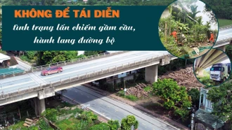 Không để tái diễn tình trạng lấn chiếm gầm cầu, hành lang đường bộ
