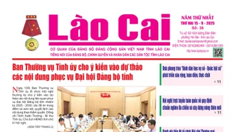 Báo Lào Cai Thường kỳ số 38 ra ngày 15/9/2025 