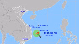 Thời tiết ngày 14/2: Áp thấp nhiệt đới trên biển