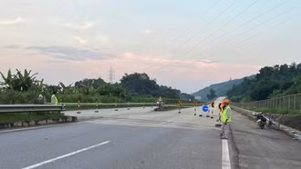 Thông xe trở lại lối lên nút giao IC18 và IC19 (Cao tốc Nội Bài – Lào Cai)