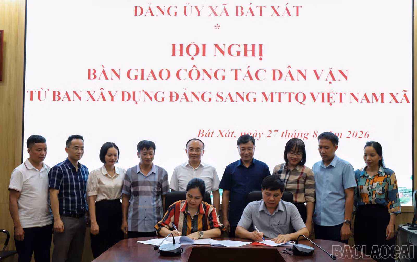 Hai đơn vị ký biên bản bàn giao.