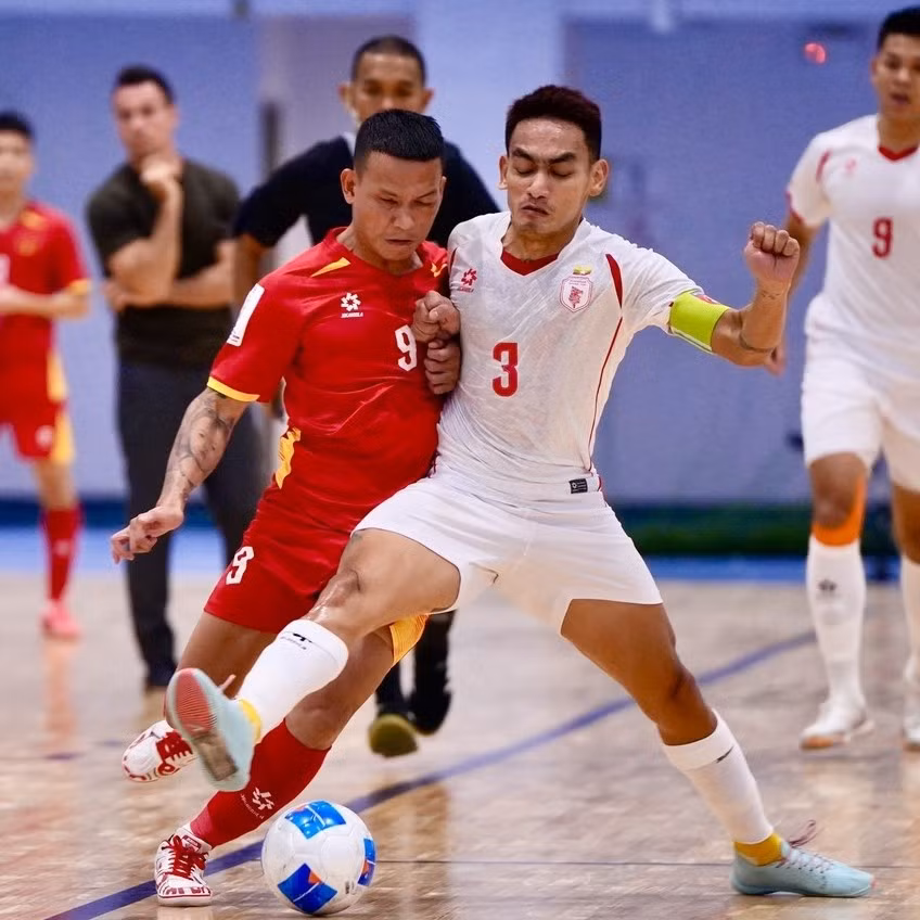 Đội tuyển Futsal Việt Nam gặp đội tuyển Futsal Myanmar trong trận ra quân ở giải Futsal Đông Nam Á 2026. (Ảnh: CLB Thái Sơn Nam)