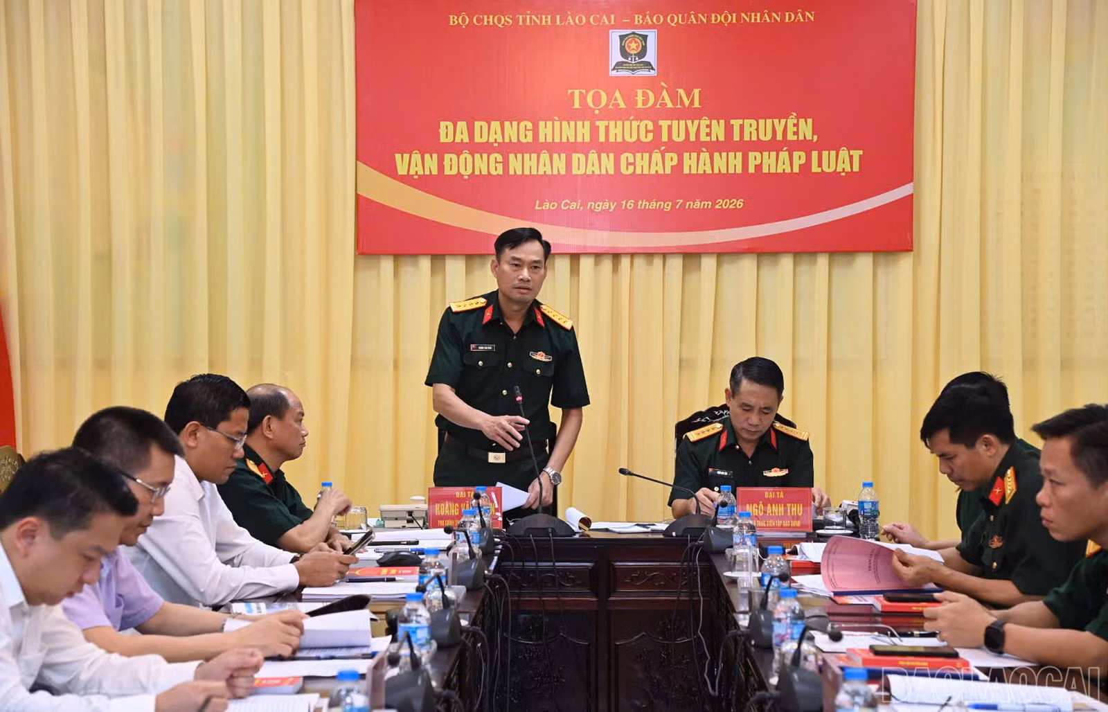 Đại tá Hoàng Văn Toàn phát biểu khai mạc.