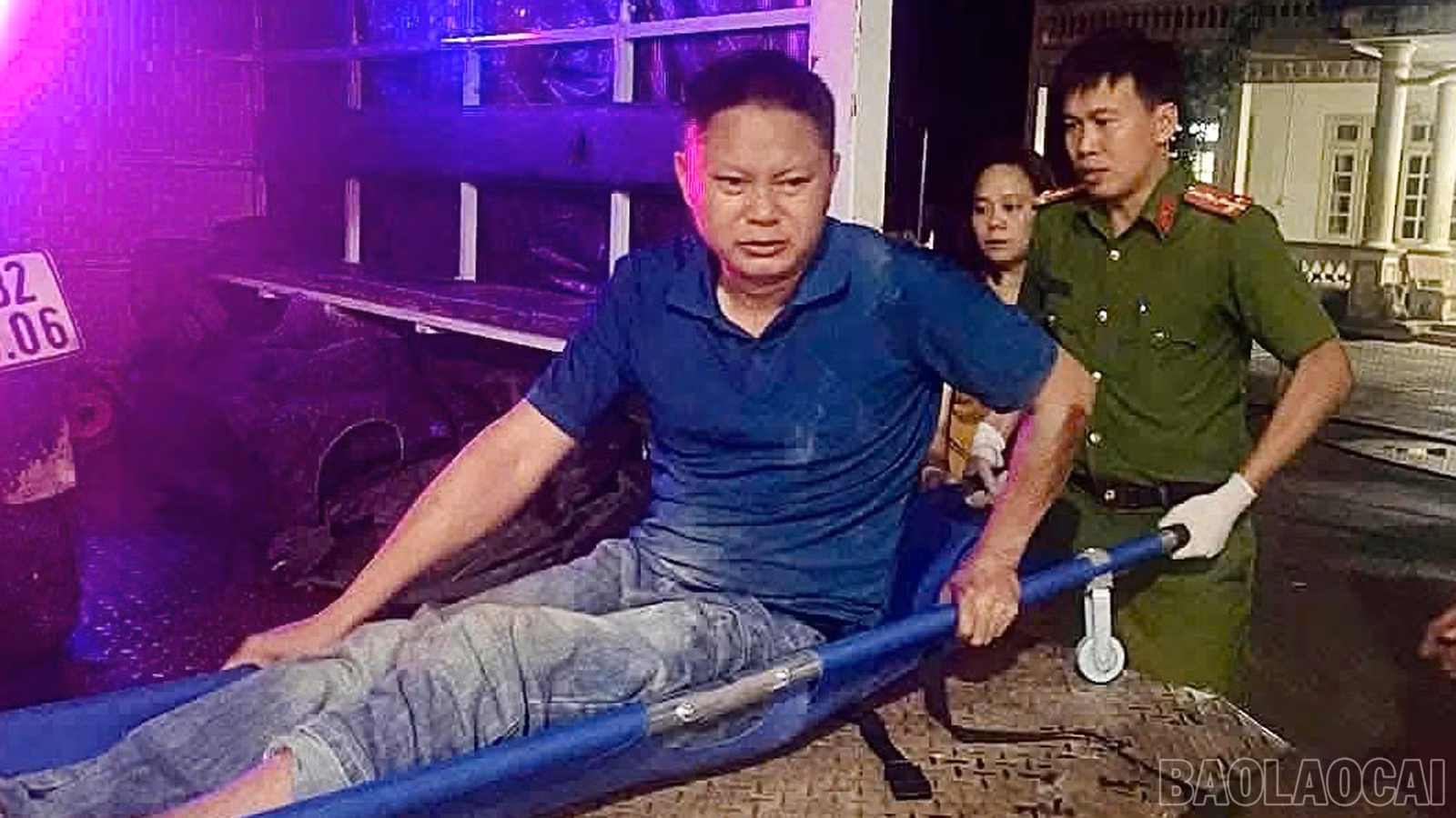 Anh Thành đã được lực lượng Công an xã Pha Long đưa đi cấp cứu kịp thời.