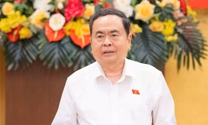 Chủ tịch Quốc hội Trần Thanh Mẫn phát biểu chiều 16/3.