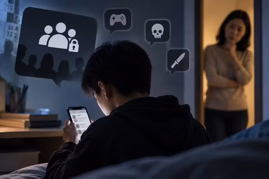 Phụ huynh cần đồng hành, nắm bắt tâm lý và nội dung con mình tiếp cận trên các hội nhóm mạng xã hội. Ảnh minh họa: AI
