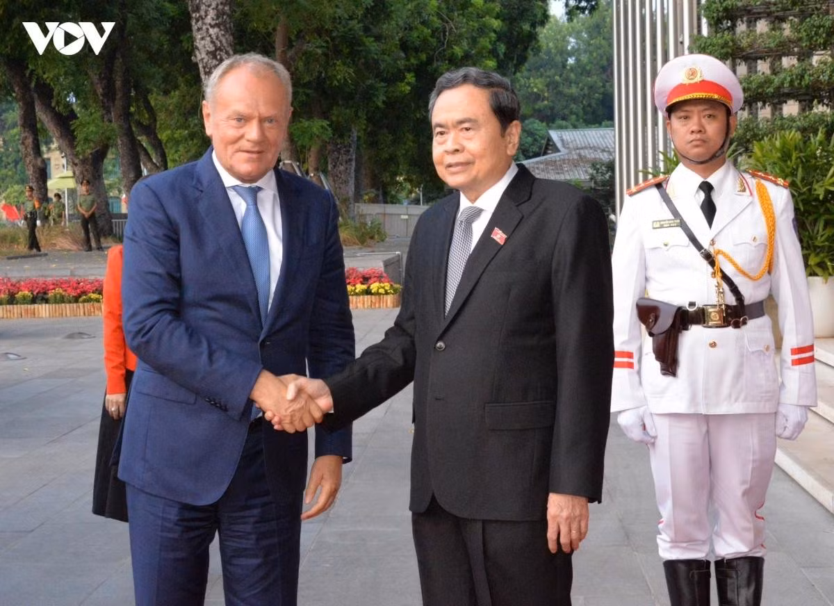 Chủ tịch Quốc hội Trần Thanh Mẫn và Thủ tướng Cộng hòa Ba Lan Donald Tusk