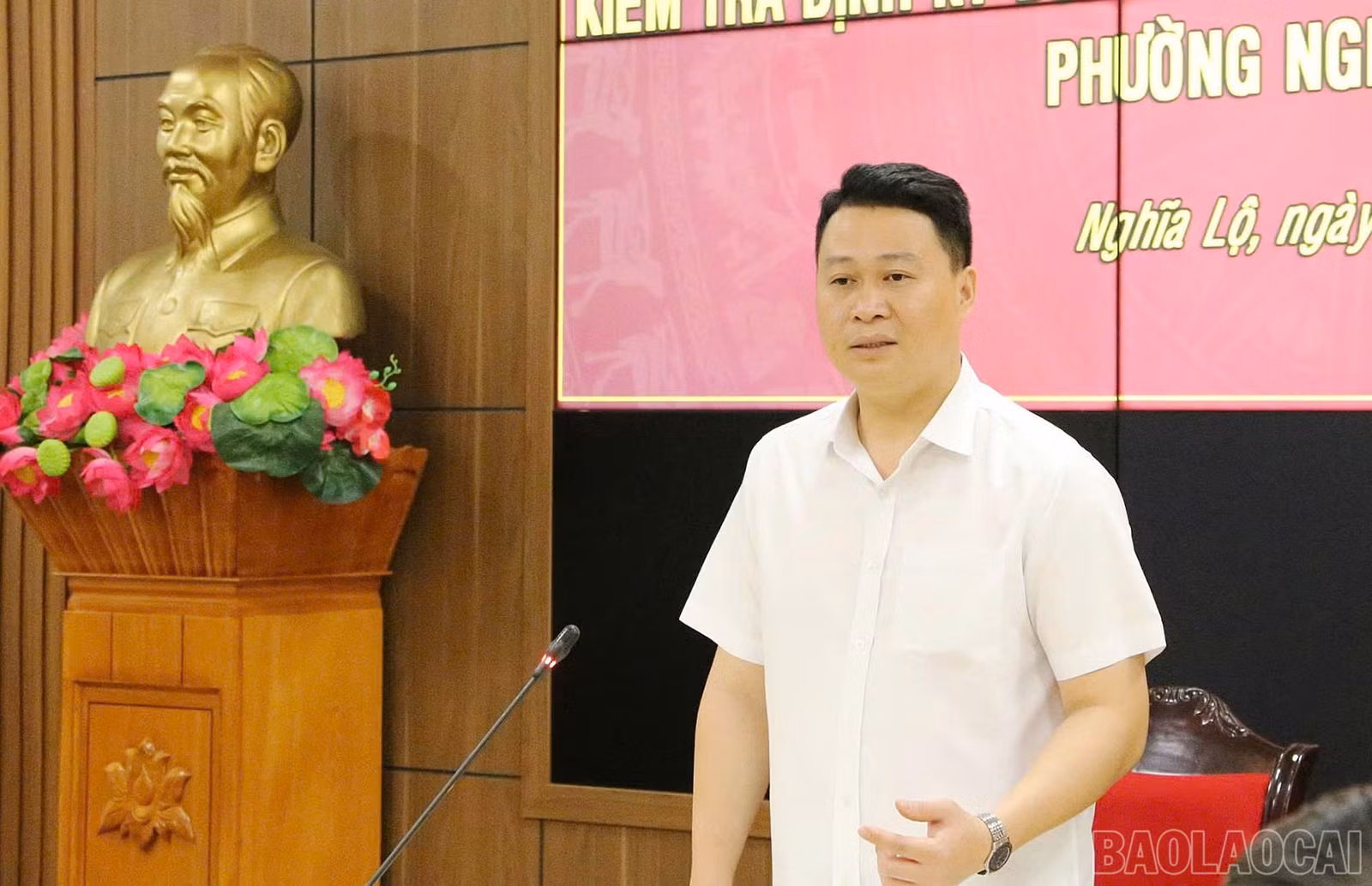 Đồng chí Hà Đức Minh - Ủy viên Ban Thường vụ, Phó Chủ tịch Thường trực Ủy ban MTTQ Việt Nam tỉnh Lào Cai kết luận buổi làm việc.