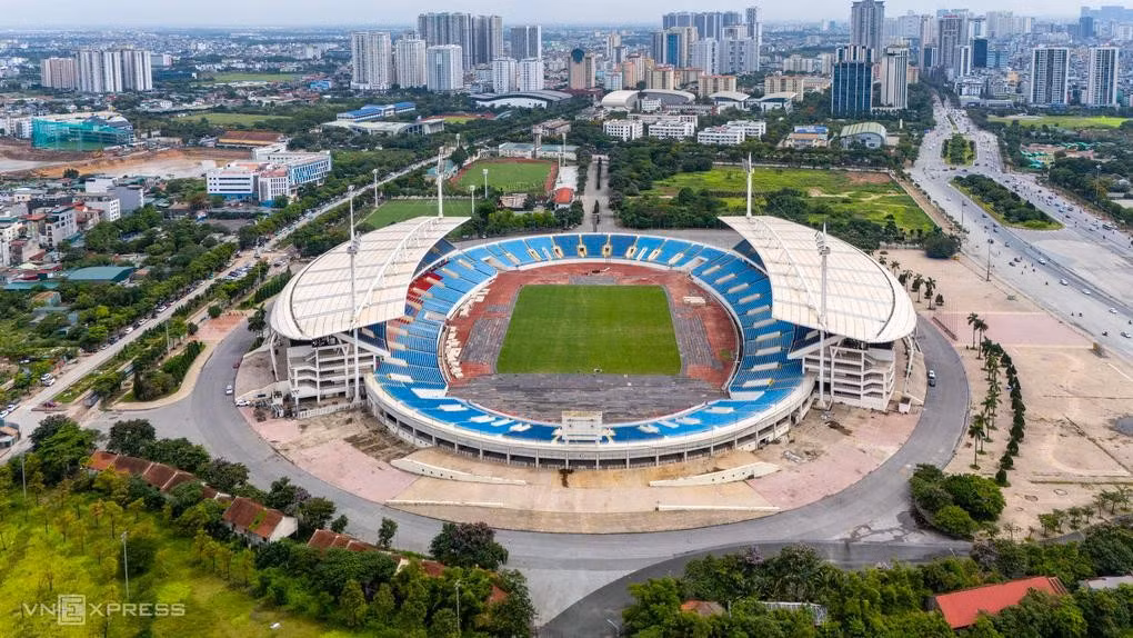 Sân vận động Mỹ Đình nằm trong Khu liên hợp thể thao quốc gia, tháng 5/2026. Ảnh: Giang Huy