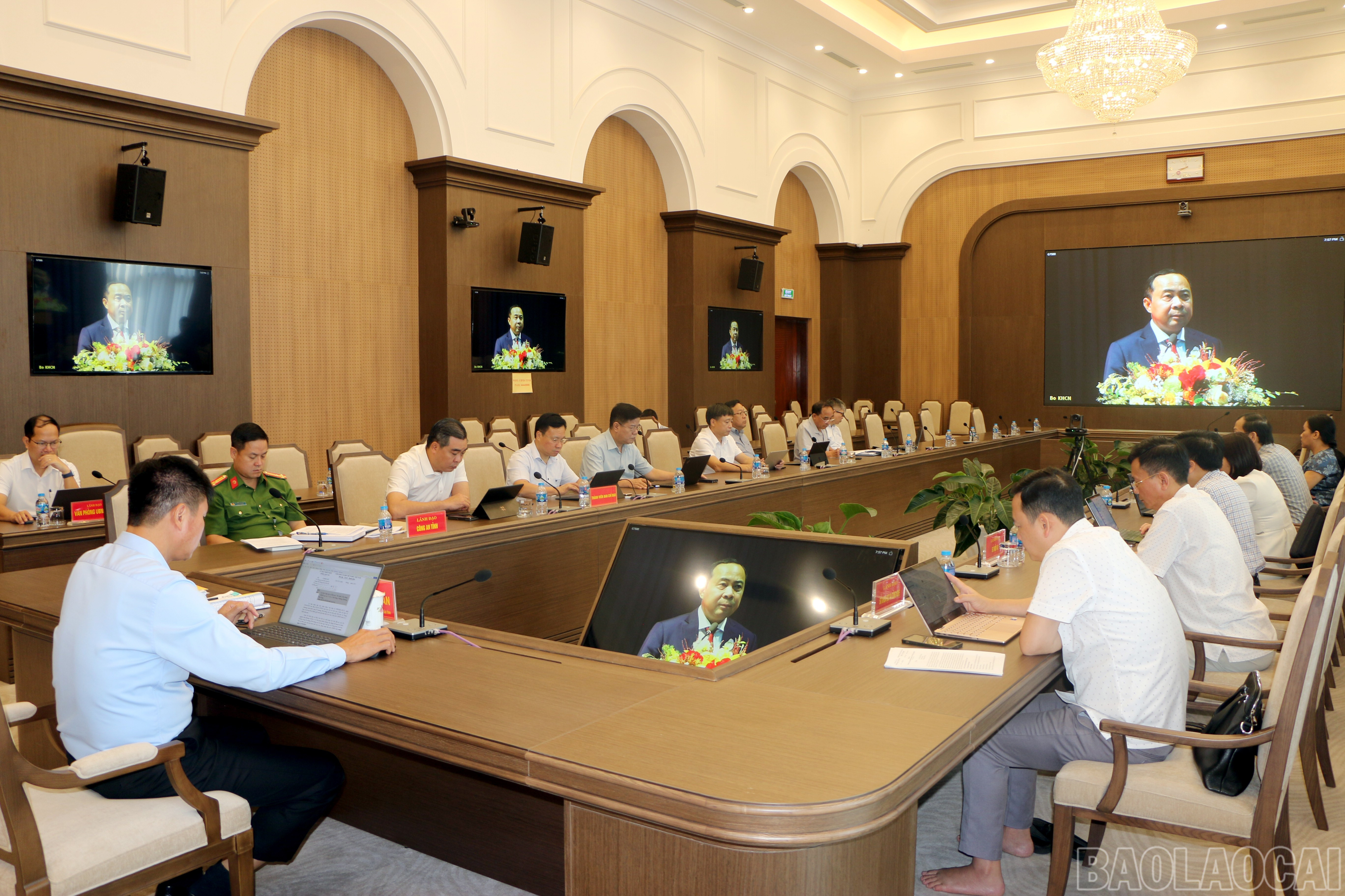 Quang cảnh tại điểm cầu tỉnh Lào Cai. baolaocai-br_img-0344.jpg
