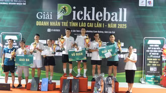 Lào Cai: 260 vận động viên tham gia Giải Pickleball Doanh nhân trẻ lần thứ I