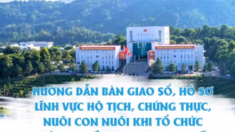 Hướng dẫn bàn giao sổ, hồ sơ lĩnh vực hộ tịch, chứng thực, nuôi con nuôi khi tổ chức chính quyền địa phương 2 cấp