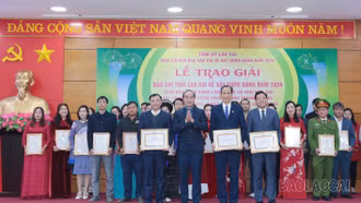 Tỉnh ủy Lào Cai trao Giải báo chí về xây dựng Đảng năm 2024
