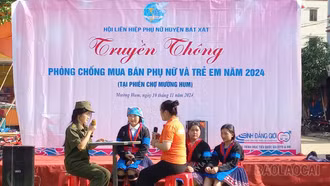 Truyền thông phòng, chống mua bán phụ nữ và trẻ em tại chợ Mường Hum