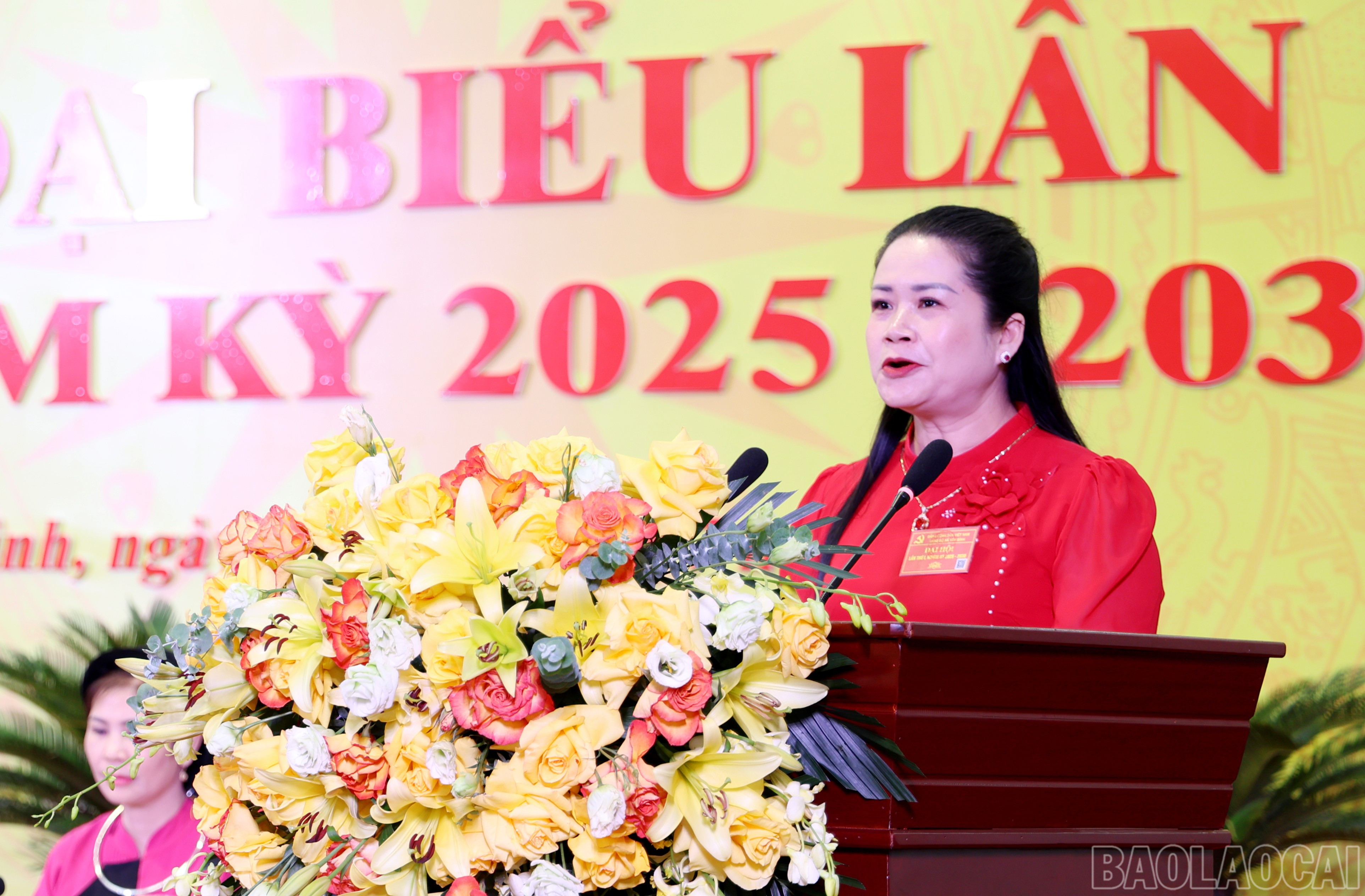 Đại biểu phát biểu tham luận tại Đại hội baolaocai-br_img-8018.jpg