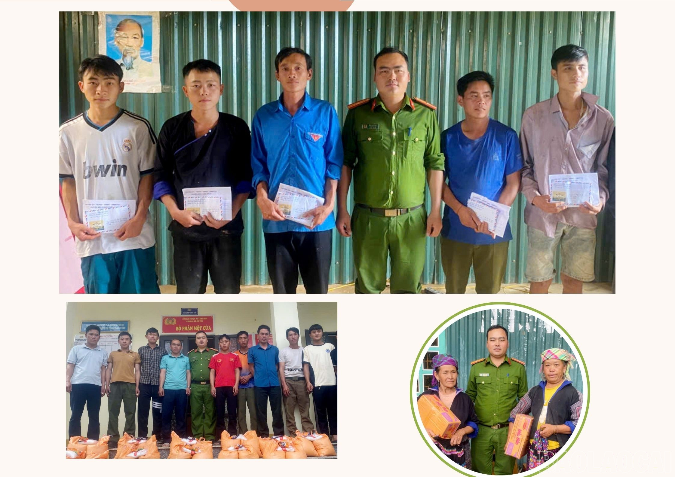 Công an xã Chế Tạo luôn kịp thời hỗ trợ cho người dân gặp khó khăn. baolaocai-br_33gggh.jpg