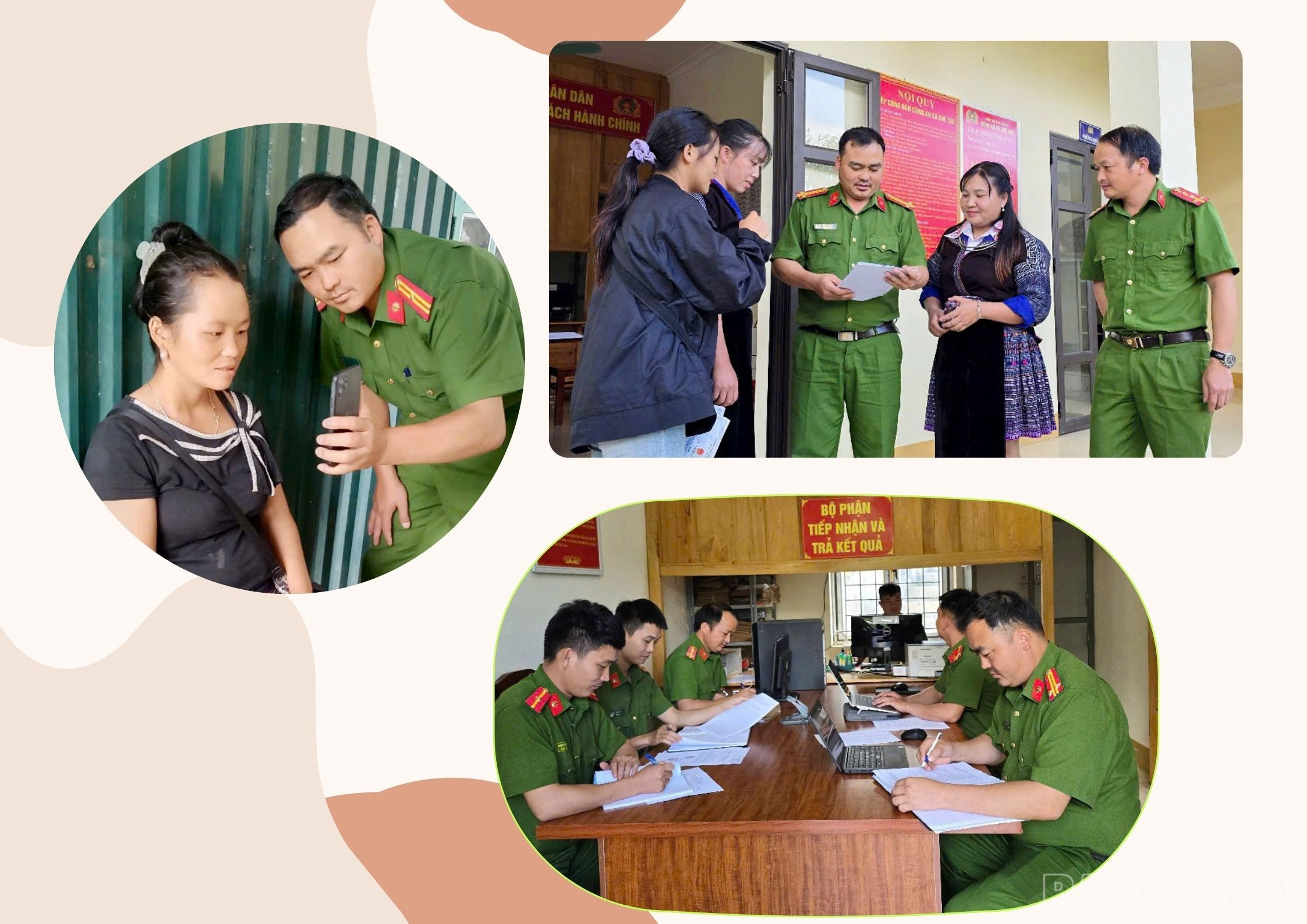 Công an xã Chế Tạo thường xuyên giao ban, trao đổi với người dân về tình hình an ninh, trật tự. baolaocai-br_1as.jpg
