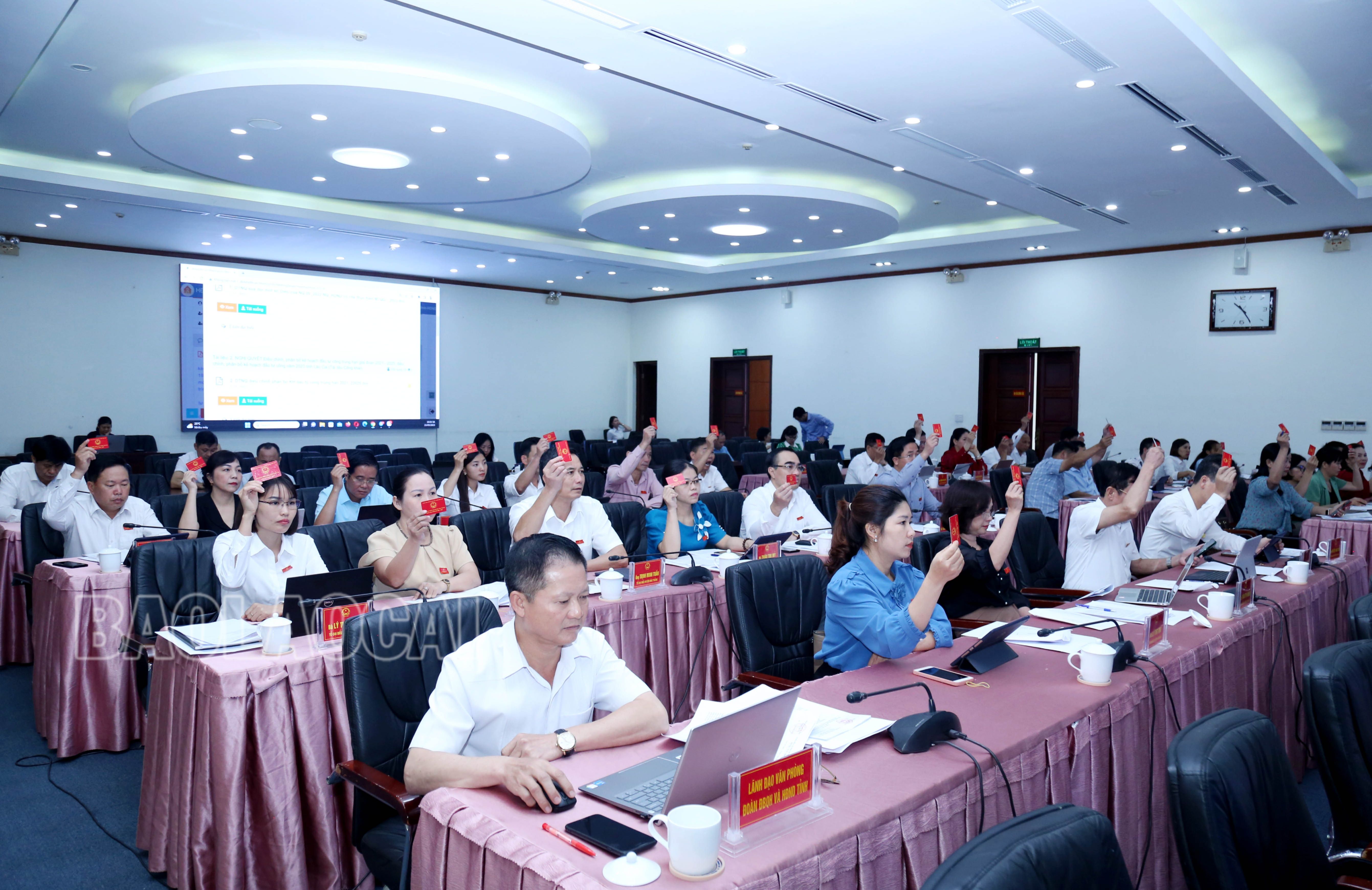 Các đại biểu thông qua nghị quyết kỳ họp. IMG_5631.JPG