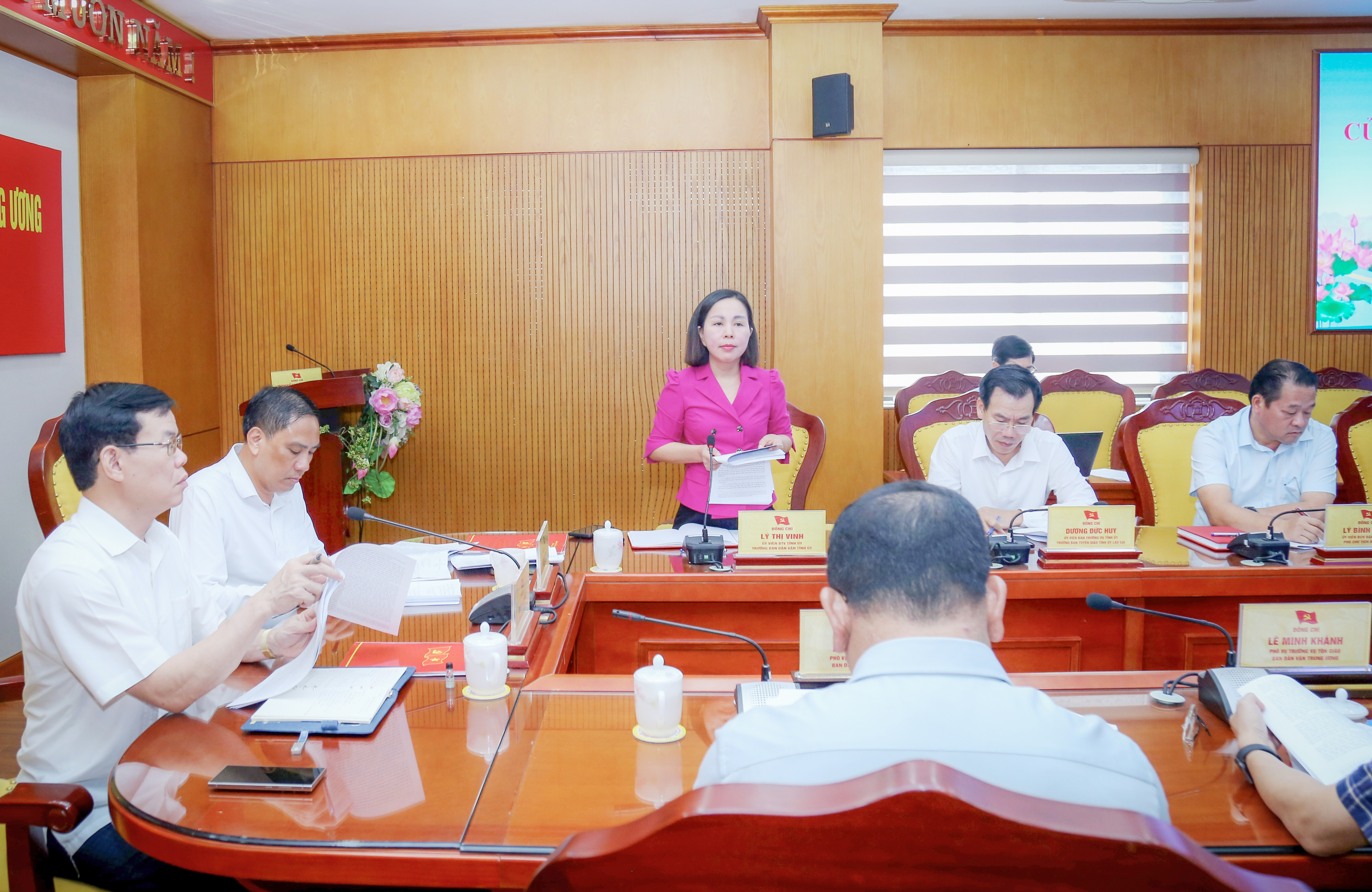 Lãnh đạo Ban Dân vận Tỉnh ủy phát biểu tại buổi làm việc. 1111111cccccccccc.jpg