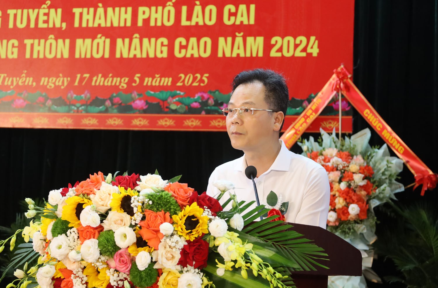 Đồng chí Nguyễn Thành Sinh, Phó Chủ tịch UBND tỉnh phát biểu tại buổi lễ. a.jpg
