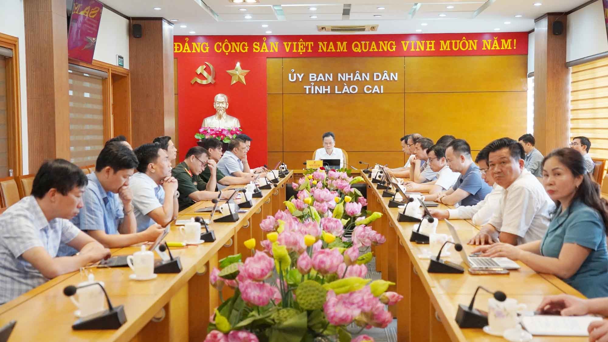 Quang cảnh hội nghị tại điểm cầu tỉnh Lào Cai. 1a.jpg