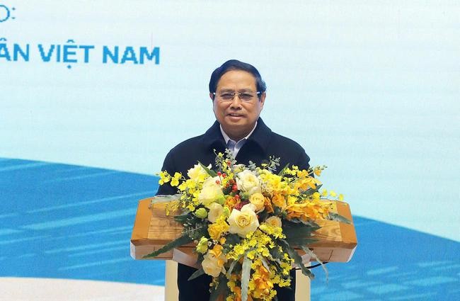 Thủ tướng Chính phủ Phạm Minh Chính phát biểu kết luận hội nghị. (Ảnh: Báo Dân Việt) tt.jpg