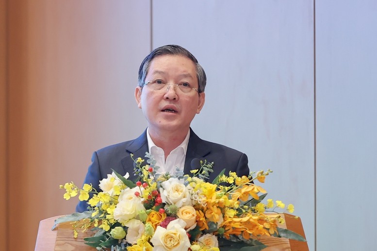 Chủ tịch Ban Chấp hành Trung ương Hội Nông dân Việt Nam - Lương Quốc Đoàn phát biểu tại hội nghị. (Ảnh: Báo Điện tử Chính phủ). anh-bao-dien-tu-chinh-phu.jpg