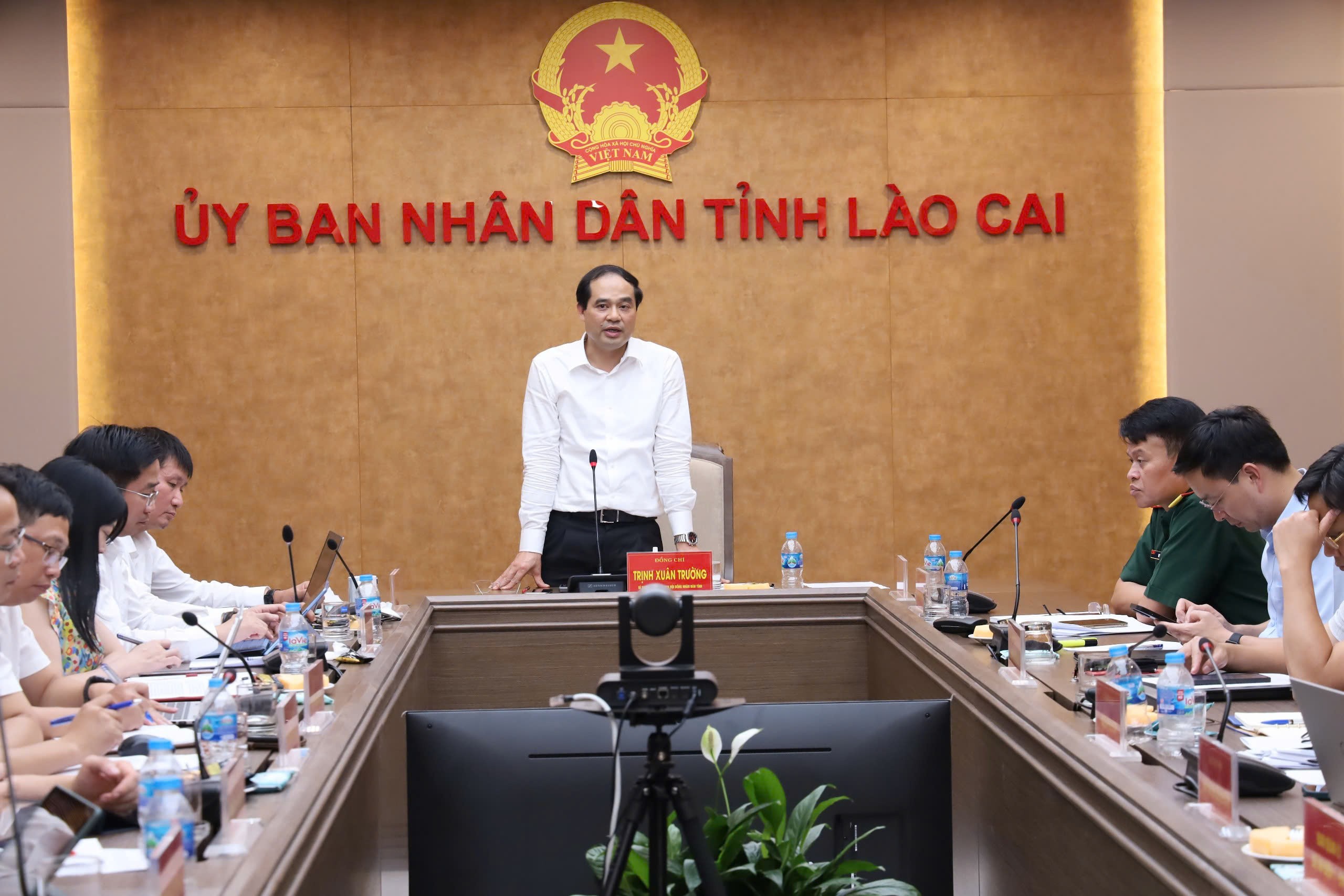 Đồng chí Bí thư Tỉnh ủy Trịnh Xuân Trường kết luận buổi làm việc. z6900944169195-04ca615f42c3399945a626dfe7536c0a.jpg