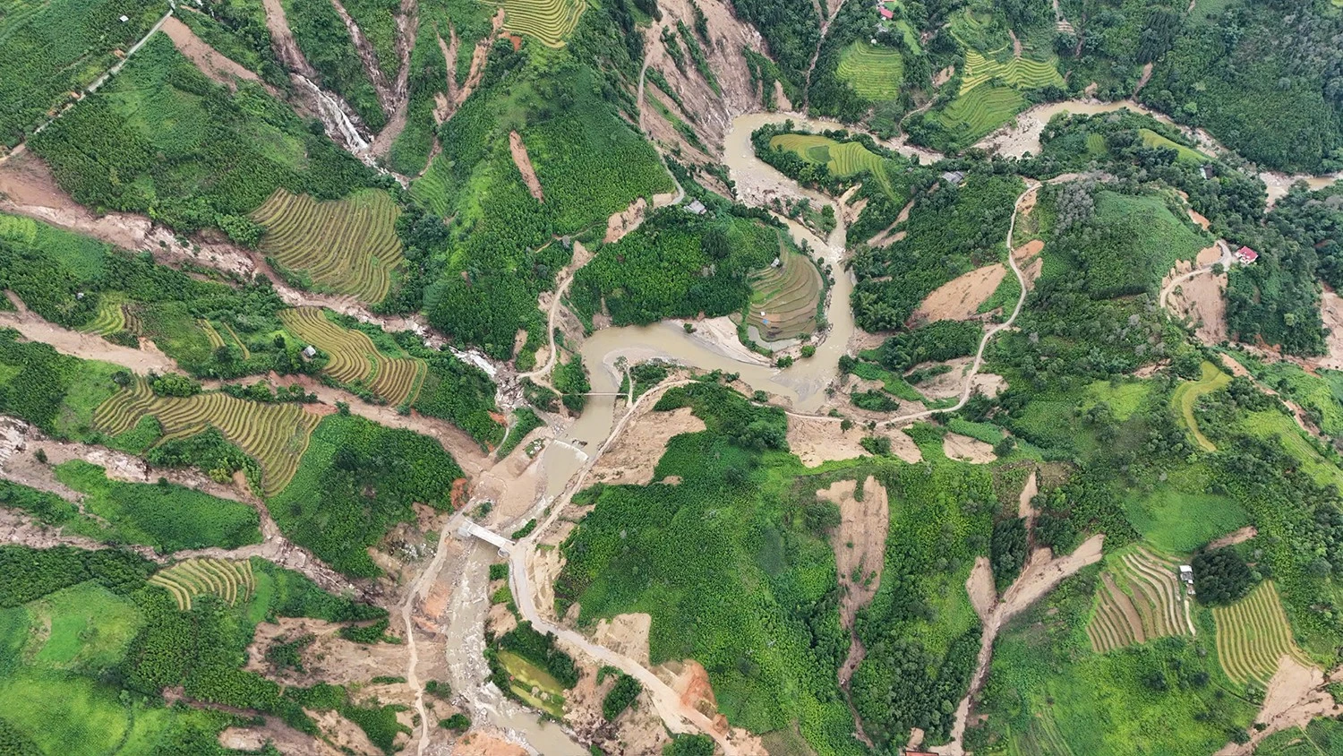 Xã Nậm Khánh nhìn từ trên cao.