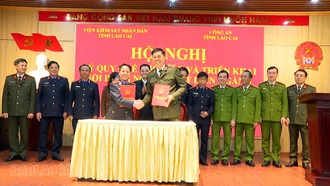 Công an tỉnh và Viện Kiểm sát nhân dân tỉnh Lào Cai ký quy chế phối hợp