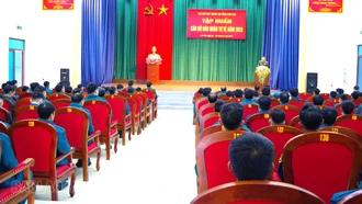 Gần 500 cán bộ dân quân, tự vệ được tập huấn nâng cao trình độ
