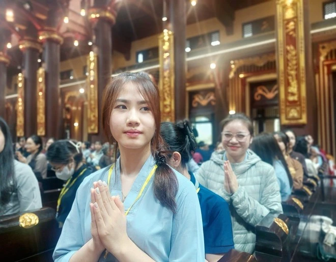 Các phật tử tham gia khai hội Xuân Yên Tử năm 2024.