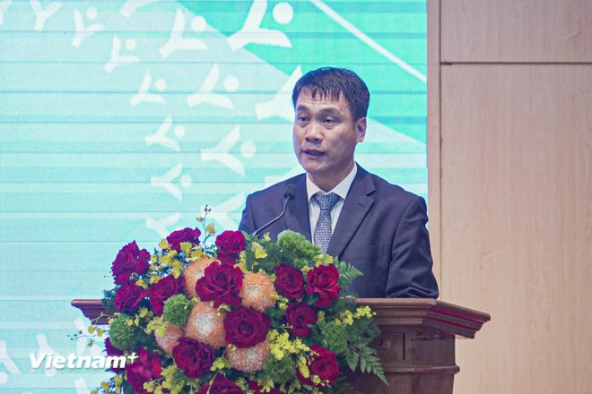 Tổng Thư ký Liên đoàn Bóng chuyền Việt Nam Lê Trí Trường nhấn mạnh Đội tuyển Bóng chuyền Nữ Việt Nam sẽ quyết tâm giành huy chương Vàng tại SEA Games 33. Tổng Thư ký Liên đoàn Bóng chuyền Việt Nam Lê Trí Trường nhấn mạnh Đội tuyển Bóng chuyền Nữ Việt Nam sẽ quyết tâm giành huy chương Vàng tại SEA Games 33.