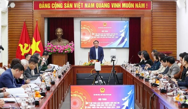 Bộ trưởng Nguyễn Văn Hùng phát biểu tại Hội thảo.