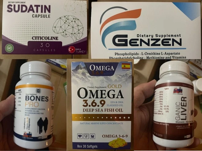 Nhiều sản phẩm thực phẩm bổ sung có dấu hiệu giả mạo bị lực lượng chức năng của Hà Nội phát hiện.