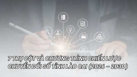 [Infographic] 7 trụ cột và chương trình chiến lược chuyển đổi số tỉnh Lào Cai (2026 - 2030)
