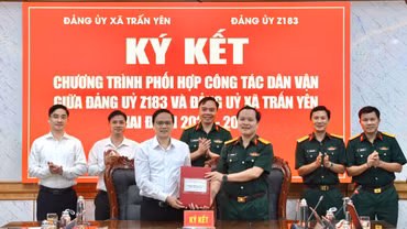 Xã Trấn Yên ký kết chương trình phối hợp với Nhà máy Z183